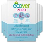 Ecover Zero: Automatic Dishwasher Soap Powder, Naturally-Derived and Biodegradable Dishwasher Detergent Powder, Fragrance Free, 1.36 kg Box, 8 Pack