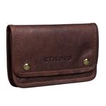 STILORD 'Kingston' Leather Tobacco Bag Vintage Cigarette Pouch for Men Women Retro for Papers Lighter and Filter in Genuine Leather, Colour:Cognac Dark Brown