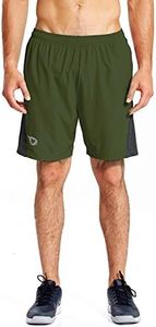 baleaf Men's 7" Running Shorts with Mesh Liner Zipper Pocket for Athletic Workout Gym Army Green 3X-Large