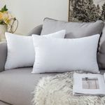 MIULEE Cushion Inserts 30cm x 50cm, Throw Pillow Insert for Sofa/Bed, Decorative Cushion Inner Pads, White Cushion Filler, Rectangle Pillow Stuffer, 12 x 20 Cushion Insert 2 Pack