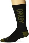 Oakley Men's Factory Pilot MTB Socks, Black/New Dark Brush, Medium