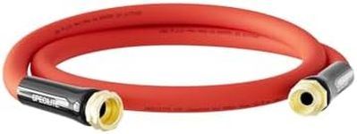 SPECILITE Hot/Cold Water Hose 5/8" x 5 ft,Heavy Duty Garden Hose -50℉-190℉,Flexible & Lightweight Rubber Hoses With 3/4" Brass Fittings for Yard,Outdoor,Farm