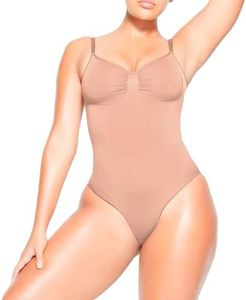 SKKULPT Shapewear Bodysuit for Women Tummy Control - Body Sculpting Shaper Tank Top Brief and Midthigh - Seamless Snatched Waist Slimming, Butt Lifting (BRBS-SK-XL/XXL)