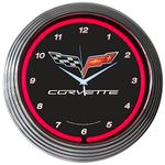 Neonetics Cars and Motorcycles Corvette C6 Neon Wall Clock, 15-Inch