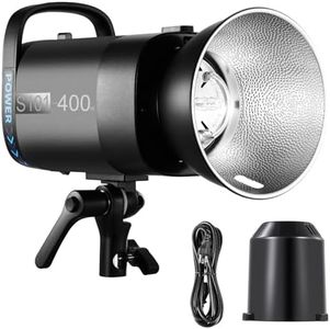 NEEWER S101-400W Strobe Flash Light with 9 Levels 150W Modeling Lamp, 400Ws GN65 5600K with Standard Bowens Mount Reflector, S1/S2 Mode Silent Fan for Studio Photography Portrait Product Shooting