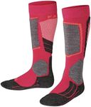 FALKE Unisex Kids SK2 Ski Socks, Merino Wool, Knee High, Medium Cushion, Breathable Quick Dry, Winter Athletic Sock, Pink (Rose 8564), 3-6, 1 Pair