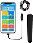 Kactoily 7-in-1 Smart Bluetooth Water Tester, Portable Digital pH/TDS/EC/ORP/Temperature/Salt/SG Meter with App Alert, Ideal for Pool/Aquarium/Hydroponics/Pond