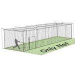 Baseball Batting Cage Nets, ONLY NET, 12'H x12'W x 55'L Baseball and Softball Cage Netting, 1.88" Mesh, Professional Fully Enclosed Heavy Duty PE Hitting Cage Net with Door, Without Poles