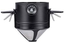 Kafe Kultura Travel Pour Over Coffee Maker - Collapsible Single Serve Pour Over Coffee Filter - Reusable Paperless Portable Coffee Dripper Cone - Great for Home, Office, Travel, Camping, Backpacking
