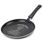 Premier Cookware Essentials Pancake Pan - Guaranteed Non-Stick Crepe Pan with Recipe – Induction Suitable – 24cm - Grey