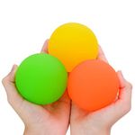 Promote Bouncy Balls - Huge Bouncing Balls (Pack of 3) - 3 Inches Jumbo Bounce Balls - Frosty Bouncing Balls for Kids, Cats and Dogs| Colors Sent as per Availability