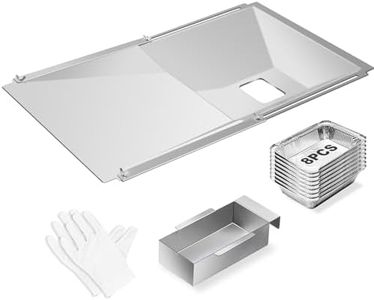 Wanchao Grease Tray with Catch Pan and Foil Liner, Adjustable Drip Pan for 3/4/5 Gas Grill Models from Dyna Glo, Nexgrill, Expert Grill, Kenmore, Charbroil, BHG and More Grill Replacement Parts.