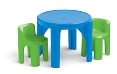 Little Tikes Bright 'n Bold Table & Chairs, Green/Blue