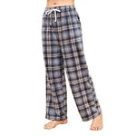 U2SKIIN Women Fleece Pajama Pants, Comfy Plaid PJ Bottoms For Women with Pockets Soft Warm(Grey-Yellow Plaid, M)