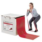 TheraBand Resistance Band 25 Yard Roll, Medium Red Non-Latex Professional Elastic Bands for Upper & Lower Body Exercise Workouts, Physical Therapy, Pilates, & Rehab, Dispenser Box, Beginner Level 3
