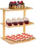 yarlung Wooden Cupcake Stand, 3 Tier Dessert Table Serving Cupcake Tower, Rustic Buffet Display Riser for Cookie Candy, Tea Party, Wedding, Farmhouse Decor, Tiered Tray Easy Assembly