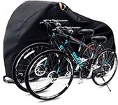 Ohuhu Bike Cover for 2 Bikes - 210T Outdoor Waterproof Bike Cover Anti Dust Rain UV Protection Bicycle Cover with Lock Holesfor Mountain Bike, Road Bike with Storage Bag