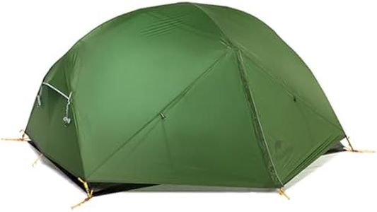 Naturehike Mongar Tent [2025 Upgrade] 2.2kg Ultralight Tents,1/2 Person Backpacking Tent,4 Modes of use, Waterproof,Hiking Tents for Camping with Front Porch (Green-210T, 2 Person)