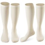 CAMBIVO Compression Socks for Women & Men 2 Pairs, Flight Socks Compression Stockings Running Socks for Calf & Ankle Support, Sports, Flying, Maternity Pregnancy, Nurses, Travel