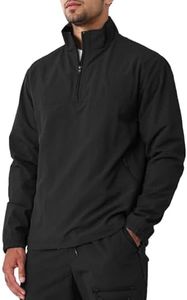 MorwenVeo Men's Casual Quarter Zip Pullover Lightweight Golf Track Jacket Stylish Windbreaker For Outdoors & Travel