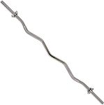 Sunny Health and Fitness 119 cm Threaded Solid Chrome Curl Bar