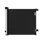 PARYAVARAN Baby Gate for Stairs No Drill, Punch Free Retractable Baby Gates Extends to 55" Wide 33" Tall, Reractable Dog Gate for Doorways, Stair Gate for Outdoor, Indoor, Hallways Black(33 * 55cm)