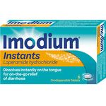 Imodium Instants | On the Go Relief of Diarrhoea Tablets | Melts on the Tongue | For the Treatment of IBS Diarrhoea | 6 Pack x 3 | Loperamide Hydrocholoride 2mg