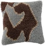 Creative Co-Op Tufted Wool and Cotton Throw Pillow Cover with Abstract Design, Multicolor