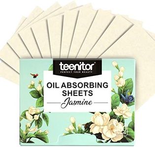 Teenitor Oil Blotting Papers for Face, 100 Sheets Jasmine Oil Blotting Sheets for Oily Skin, Oil Control Film Oil Absorbing Sheets for Face Men Women, Oil Absorbent Pads