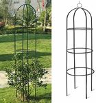 ADEPTNA Garden Obelisk Metal Feature Climbing Plants and Roses Steel Tubular structure 1.9m Flowers Steel Frame- Weather resistant Powder Coating