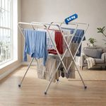 HAVAI DryNest 3kg Heavy Duty Premium Cloth Drying Stand | 4-Way Foldable Stainless Steel Clothes Dryer | 23 Rods with Hanger Hooks | 30kg Load Capacity | Strong & Stable | 2 Year Warranty