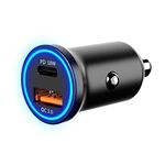 VeeDee CHGeek Car Charger USB C 36W Car Phone Charger Port Adapter [Mini&Metal] Cigarette Lighter Charger PD 18W Type C & QC3.0 18W Fast Charging Car Charger for iPhone 14 Pro Max 13 12 Samsung Galaxy