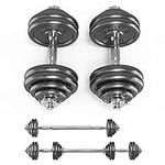 PROIRON 30kg Adjustable Dumbbells Weights set for Men Women, Cast Iron Dumbell Barbells set, Strength Training Equipment Home Gym Fitness, Hand Weights, Free Weights Bar Bell for Weight Lifting, Pair