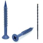 100 Qty 1/4" x 2-1/4" Flat Head Phillips Diamond Tip Concrete Screws to Anchor Masonry, Block & Brick (BCP494)