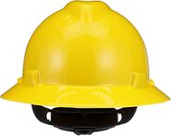 WYATT Full Brim Hard Hat Safety Helmet,Ratchet Suspection for Head Protection (Yellow)