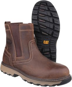 Caterpillar Men’s Pelton Industrial Boots, Dark Beige – Size 10 UK