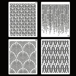 4 Pcs Cake Decorating Stencils Floral Wedding Cake Stencils Reusable Cake Stencils Decorating Buttercream Templates Cake Template Stencils DIY Baking Decor Stencils for Cake Decorating Supplies