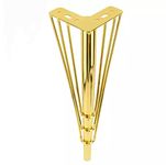 Aakash Decor Centre Table/Side Table/Couch Leg 14 Inches / 35 Cms PVD Gold Finish Multipin Shape Set of 4