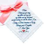 Mother of the Bride Gifts | Mother of the Bride Handkerchief | Wedding Day Gift for Mom from Daughter | By Amy Holt Bridal (MOB)