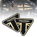 Motorcycle Fuel tank 3D Badge Emblem Sticker Logo Brand Decal Fits for Triumph Bonneville Bobber T100 T120 (Golden3)