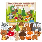 Dezzy's Workshop Sewing Kit for Kids - Woodland Animals Kids Sewing Kit - Make Your Own Stuffed Animal Kit - Felt Stitch Art and Craft Toys for Boys and Girls - Childrens DIY Crafting and Sewing