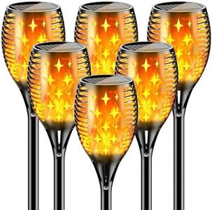 YoungPower 43'' Large Solar Torch Light Flickering Flames, Waterproof Outdoor Decoration Light for Yard Driveway, 6 Pack