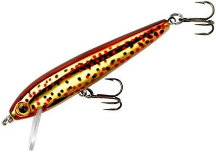 Rebel Lures Tracdown Minnow Slow-Sinking Crankbait Fishing Lure - Great for Bass, Trout and Walleye, Slick Brown Trout, 2 1/2 in, 5/32 oz (TD50494)