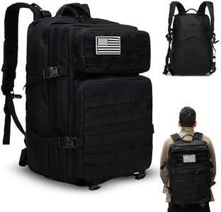 HSZONE Mochila Militar 45L, Mochila Viaje, Mochila Tactica, Mochila para Gimnasio y Crossfit, Mochila para Camping Senderismo y Supervivencia, Mochila Avion, Mochila Portatil, Backpack 50x30x30cm