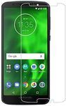 Moto G6 Tempered Glass Screen Protector Easy Bubble-Free Installation HD Ultra Clear shatterproof with 9H Hardness and Anti Fingerprint Oleophobic Coating (Motorola Moto G6, Screen Protector)