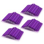 Annhua 400 PCS Disposable Micro Applicators Brush Eyelash Extension Micro Applicators Latisse Application Brushes Microfiber Wands for Mascara and Personal Care, Purple