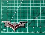 Fan Emblem DC Comic Superhero Logo Car Emblem in Silver-Red