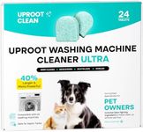 Uproot Clean Washing Machine Cleaner Tablets Ultra - 40% Stronger Formula: Designed for Pet Owners, Remove Residue, Grime & Odors, Compatible with HE, Top & Front Load, 24 Pack - 12 Month Supply
