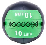 Signature Fitness Workout Exercise Fitness Weighted Medicine Ball, Wall Ball and Slam Ball​, Wall Ball​, 10 Pounds