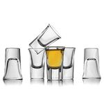 Kosh- Perfect Shot Glass for Party Bar, Vodka & Tequila Cocktail 30 ML,Clear Glasses Bars Restaurants,Kitchen,Home (Set of 6)